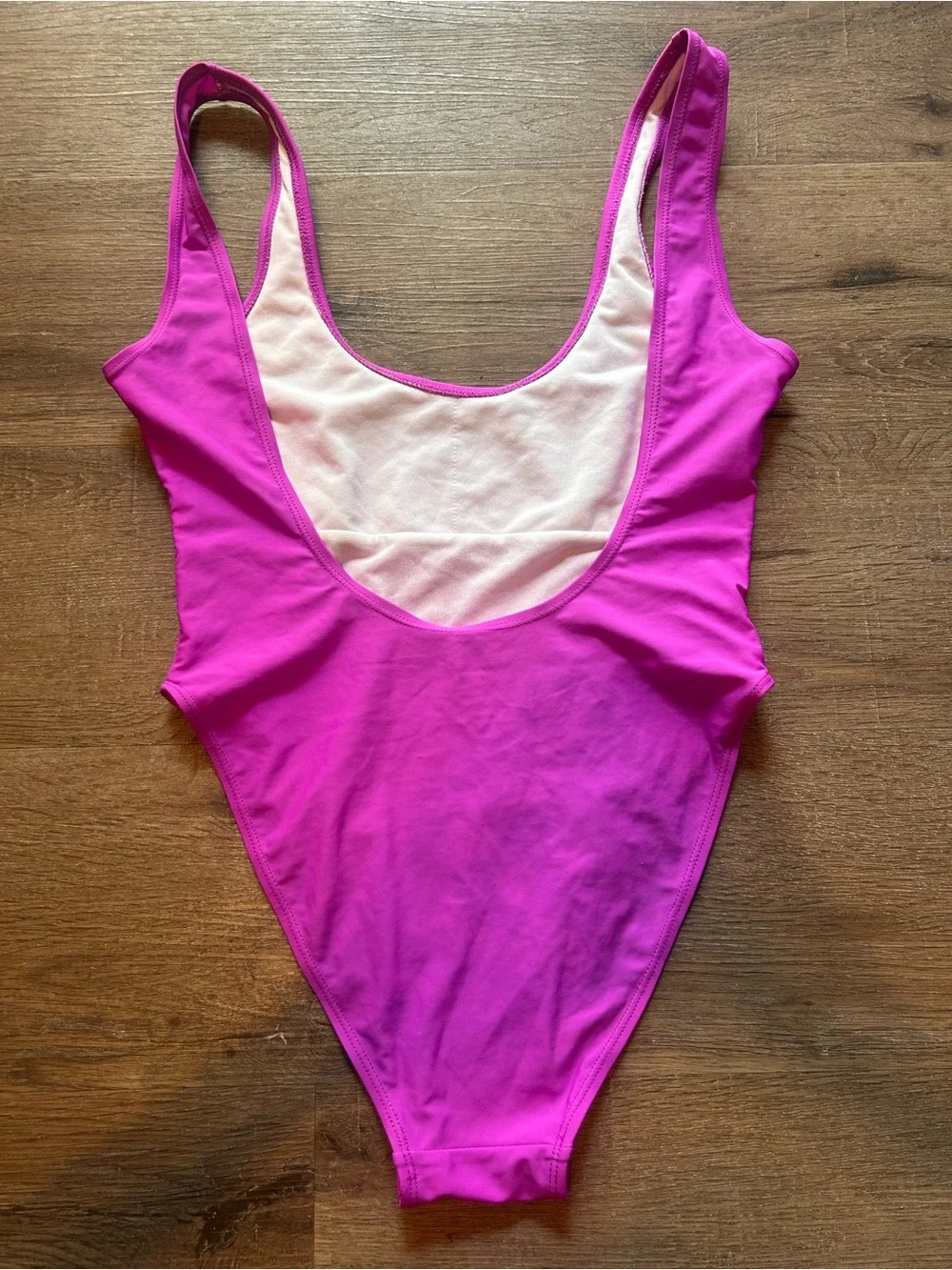 Ravesuits One Piece Swimsuit Womens M/L Pink Rosé All Day High Cut